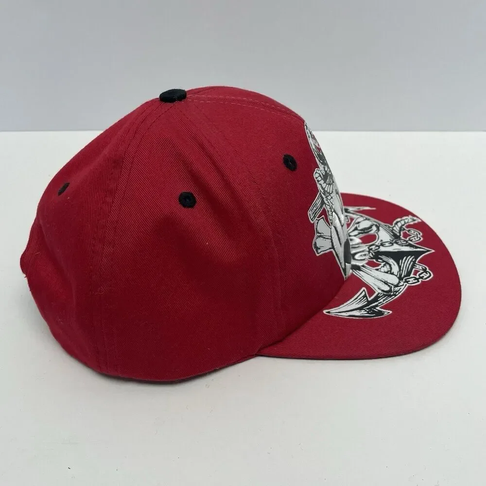 Disney Parks Hat Dead Men Tell No Tales Red Embroidered Snapback Youth Size